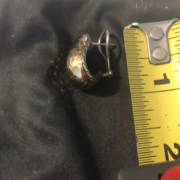 John Hardy Hammered Dome Gold-Tone Hoop Earrings - Picture 4 of 4